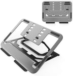 Support Ordinateur Portable, Support PC Portable à 5 Niveaux Réglables, Refroidisseur en Aluminium Ventilé Compatible avec MacBook, Dell, Lenovo, , Autres Laptops Tablettes 10¿ - 15.6¿