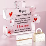 Usong Wedding Anniversary Romantic Gifts for Him/Her Gift Box Set Acrylic Plaque for Couple on Christmas Valentines 20th 15th 10th 5th Wedding Anniversary for Wife Husband Girlfriend Boyfriend