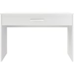 Bureau grand tiroir - Mélaminé blanc - 110 x 56 x 81,5 cm