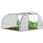 Serre Tunnel De Jardin 4 Saisons 12m² Blanche Gamme Maraîchère Zebra 4x3m