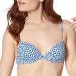 Triumph Mix and Match Padded Bikini Bra Blå/Hvit B 42 Dame