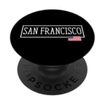 San Francisco City USA Flag State Voyager US America Town PopSockets PopGrip Adhésif