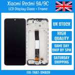 Xiaomi Redmi 9A/9C Replacement LCD Display Touch Digitizer Glass + Frame