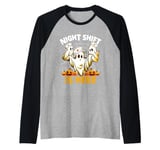 Nurse Ghost Jack O Lantern Halloween Night Shift Is Here Raglan Baseball Tee