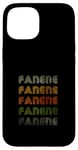 Coque pour iPhone 15 Love Heart Fanene Tee Grunge Vintage Style Fanene Noir