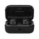 Sennheiser MOMENTUM True Wireless 3 Earbuds -Bluetooth In-Ear Headphones for Music and Calls with Adaptive Noise Cancellation, IPX4, Qi wireless charging, 28-hour Battery Life and Compact Design,Black