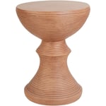 Beliani - Table d'Appoint Moderne MgO Forme Ronde Effet Bois Clair Caldaro