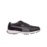 Puma Drive Fusion DISC Black Smooth Leather Mens Trainers 192226 02 Leather (archived) - Size UK 10.5