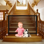 Stair Gates for Dogs 90x72 Portable Mesh Dog Gates Indoor Extendable No Drilling