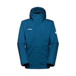 Mammut Veste hardshell pour homme, de la série Alto, S, bleue, veste à capuche, veste fonctionnelle, en technologie DRY 2 L, Deep Ice, S