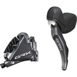 Shimano GRX ST-RX810 2-speed STI bled with BR-RX810 flat mount calliper; rear