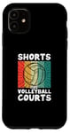 Coque pour iPhone 11 Short et volley-ball Courts Beach Vball Outdoor Player Fan