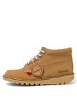 Kickers Kick Hi in Tan Nubuck, Brown, Size 7, Women