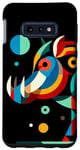Coque pour Galaxy S10e Minimalisme géométrique Illustration moderne Warthog Art