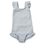 Liewood Tanna swimsuit seersucker – Y/D stripe: sea blue/white - 92/98