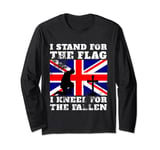 I Stand for The Flag, I Kneel for The Fallen Union Jack Long Sleeve T-Shirt