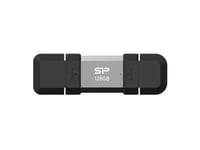 Silicon Power Mobile C51 128Gb Usb-A Usb 3.2 Type-C Flash Drive 120Mb/S Silver