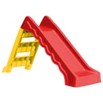 Kids Slide Childrens Toddlers Indoor Outdoor Foldable Play Slide Red Yellow