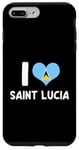 iPhone 7 Plus/8 Plus I Love Saint Lucia Pride St. Lucian Flag Heart Case