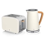 Swan EEJB150 - Nordic Twin Pack Kettle & 2-Slice Toaster White