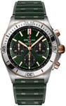 Breitling UB0134131L1S1 Chronomat B01 42 Grøn/Gummi Ø42 mm