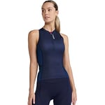 2XU Women's Aero Tri Singlet Tank Top, Midnight/Festival, L