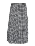 Envii Enfullerton Skirt 6672 Knälång Kjol Grå [Color: B/W CHECK ][Sex: Women ][Sizes: XS,S ]