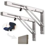 Sjqka - tagère Murale Pliante de 500 mm, Support de Pliant en Acier inoxydable 304 pour établi, Équerre pliante Support, Equerre pour Etagere