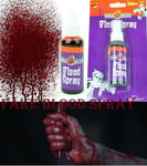 2 x Fake Blood Spray Halloween Vampire Zombie Face Make Up Theatrical Accessory