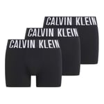 Calvin Klein 3P Intense Power Trunks Svart bomull Small Herre