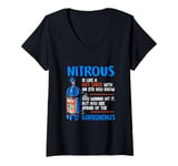 Womens Car Guy Nitrous Is Like A Hot Chick With An STD You Know V-Neck T-Shirt