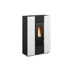 Poêle à granules slim canalisable Extraflame Marilena Plus ad Steel 8 kW Noir