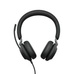Jabra Evolve2 40, MS Stereo Headset Kabel Huvudband Kontor/callcenter USB Type-A Bluetooth Svart