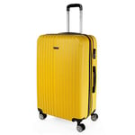 ITACA - Rigid Suitcase Medium Size - ABS Medium Suitcase 65cm Hard Shell Suitcase - Lightweight 20kg Suitcase with Combination Lock - Lightweight and Resistant Travel Medium Size Suitcase, Yellow