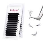 Fadlash Easy Fan Lashes C Curl 0.05 9mm Single Lashes Russian Lashes Natural Look Self Fanning Eye Lashes Automatic Blooming Russian Eyelashes Extensions(0.05-C-9)