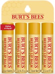 Burt's Bees Beeswax Lip Balm Vitamin E & Peppermint Gift Box of 4 Fast Free Post