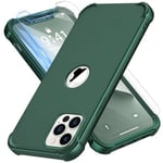 ORETECH for iPhone 12 Pro Max Case, with [2 x Screen Protectors] [10 Ft Military Grade Drop Test] [Camera Protection] 360° Shockproof Slim Thin Phone Case iPhone 12 Pro Max Cover 6.7" - Alpine Green