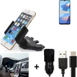 CD slot bracket for Oppo A16s + CHARGER Car Radio holder Universal Smartphone