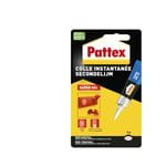 Pattex Colle forte instantanée formule gel- tube de 3gr, Transparente