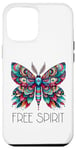 Coque pour iPhone 14 Pro Max Free Spirit Boho Mandala Belle papillon coloré Bohème