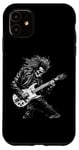 Coque pour iPhone 11 Skeleton Guitar Guy Rock And Roll Band Rock On