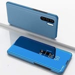 Conu Pour Huawei P30 Pro Case Miroir De Galvanoplastie Horizontale Flip Coating Cover Coffre Avec Support Cas De Téléphone Mobile Color Sky Blue