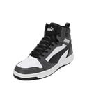 Puma Unisex Adults Rebound V6 Sneakers, Puma White-Puma Black-Shadow Gray, 48 EU