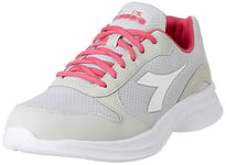 Diadora Femme Rouge-Gorge 4 W Chaussure de Gymnastique, Grey Silver DD Pink Yarrow, 41 EU