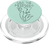 Disney Little Mermaid Save The Mermaids Line Art PopSockets PopGrip pour MagSafe