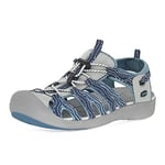 GRITION Femmes Athlétique Randonnée Sandales de Marche Bout Fermé Eau Chaussures Aventureux en Plein Air Sport Trail Été (37 EU, bleu gris)