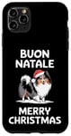 Coque pour iPhone 11 Pro Max Buon Natale, chien de berger des Shetland, Sheltie, Noël, Italie, Père Noël