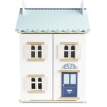 Le Toy Van – Blue Belle Wooden Doll House | Girls & Boys 3 Storey Wooden Dolls House Play Set - Suitable For Ages 3+