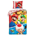 Super Mario Bros Påslakan Set Enkelsäng Flerfärgad Multicoloured Single