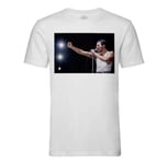 T-Shirt Homme Col Rond Queen Freddie Mercury Wembley Rock 80's Live